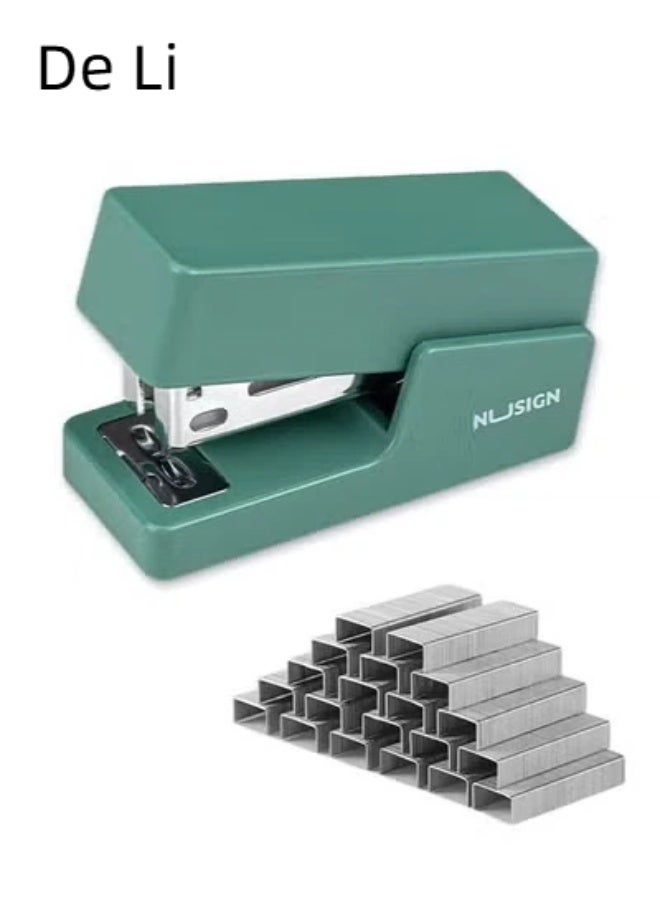 ديلي دباسة صغيرة مع 640 دبوسًا قياسيًا، سعة 12 ورقة، دباسة مكتبية للطلاب والمكتب، باللون الأخضر - Image 1